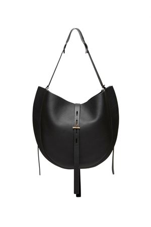 Borsa hobo in pelle di vitello martellata nera MINO BOSSI | PRLIZAIREA101